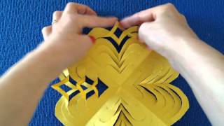 DIY. Объемная 3D снежинка из бумаги. 3D Paper Snowflake