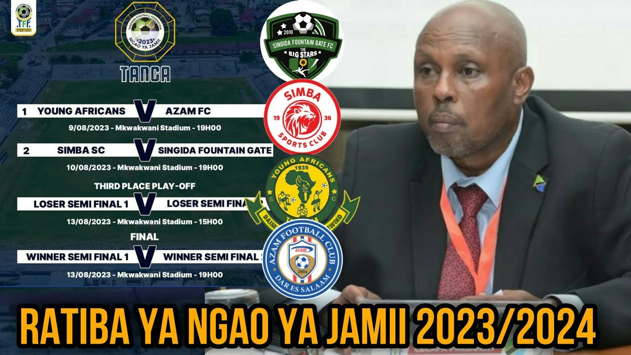 TFF Yatangaza Ratiba Kamili Ya Ngao Ya Jamii 2023/2024, Simba Na Yanga ...