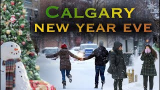 [4K] New Year Eve Walking Tour in Calgary: Winter Wonders of TD Square \u0026 Stephen Ave #4kwalkingtour