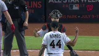 WSH@MIA: Ramos freezes Lind to earn the save