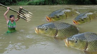 Top 1 Fishing Video, Survival In The Forest, Cooking Fish, Living Off GRid