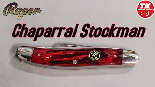 Roper Chaparral Stockman Red Jigged Bone Pocket Knife RP0001CRB