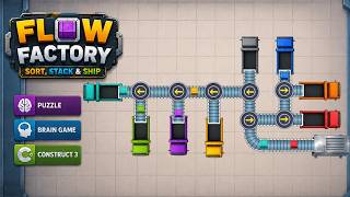 Can You Sort Every Box Correctly? | Flow Factory Puzzle Game | Construct 3