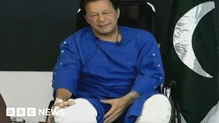 Former Pakistan Prime Minister Imran Khan addresses nation from hospital after gun attack - BBC News