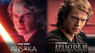 Anakin Skywalker in Ahsoka (2023) and Revenge of the Sith (2005) - Hayden Christensen Comparison
