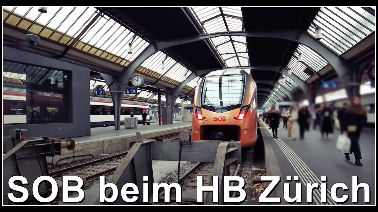 Zugansage Bei Gleis 16 / Südostbahn Kommt Beim Hauptbahnhof Zürich An ...