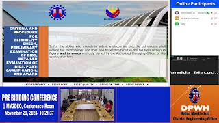 Procurement Livestream for DPWH Metro Manila 2nd DEO on November 29, 2024