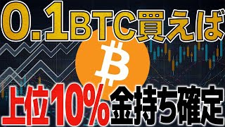 今0.1BTCを保有すれば、上位10%のお金持ち確定です。【ビットコイン】【トランプコイン】