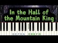 Easy Piano Tutorial: In the Hall of the Mountain King