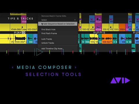 Avid Media Composer — Selection tools in the timeline