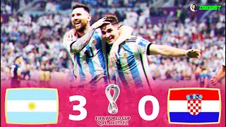 Argentina 3-0 Croatia - World Cup 2022 Semi-Final - Messi & Álvarez Defeat Modri