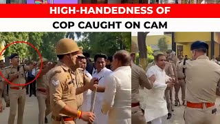 Viral: Senior UP cop abuses, misbehaves with candidate during urban local body election