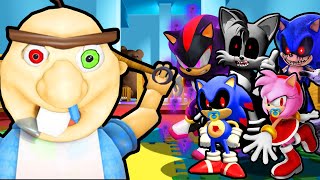 EVIL SONIC FAMILY ESCAPE BABY BOBBY'S DAYCARE IN ROBLOX