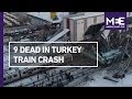 Drone footage shows aftermath of high-speed crash in Turkey that killed 9 people