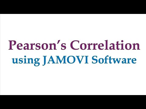 Pearson S Correlation Using Jamovi Software Youtube