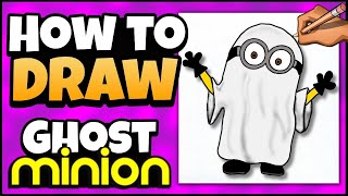 How to Draw a Ghost Minion 👻| Halloween Art for Kids | Guided Drawing