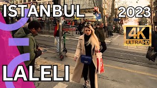 ISTANBUL CHRISTMAS TIME WALKING TOUR | LALELI SHOPPING STREET  | DECEMBER 19TH | UHD 4K 60FPS