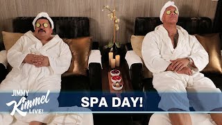 Dwayne Johnson & Guillermo’s Spa Day After the Oscars