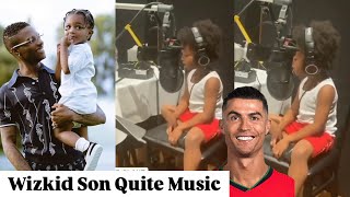 Wizkid Son Zion Quite Music to Play Football like Ronaldo as He was Training in London