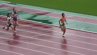 兵庫ユース陸上2022　女子１年　100M予選4組