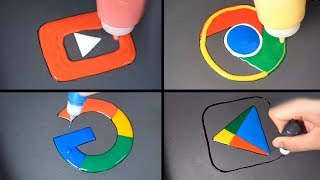 Google Pancake Art - youtube, Google, Chrome, play store