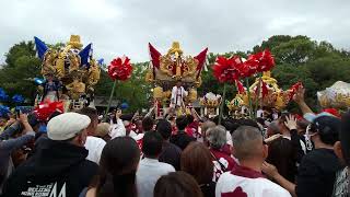 4K 曽根天満宮 秋祭り 練り合わせ 中筋強い 2023年10月14日