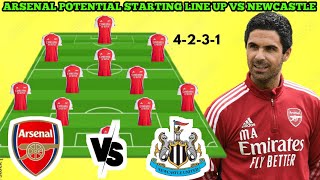 🚨EFL CUP SEMI FINAL 2025🔥 Arsenal potential starting lineup vs Newcastle united ✅ 4-2-3-1 formation