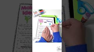 Main Idea vs. Theme Interactive Notebook Pages