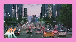 Driving Downtown - Night Drive - Korea Daejeon 4K