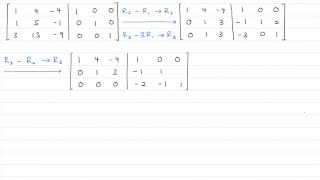 Example Inverse matrix does not exist