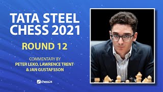 Tata Steel Masters | Round 12 | Jan Gustafsson, Peter Leko \u0026 Lawrence Trent