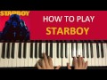 HOW TO PLAY - The Weeknd - Starboy ft. Daft Punk (Piano Tutorial Lesson)