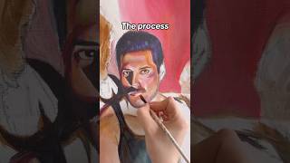 Queen painting process! #art #queen #freddiemercury #painting