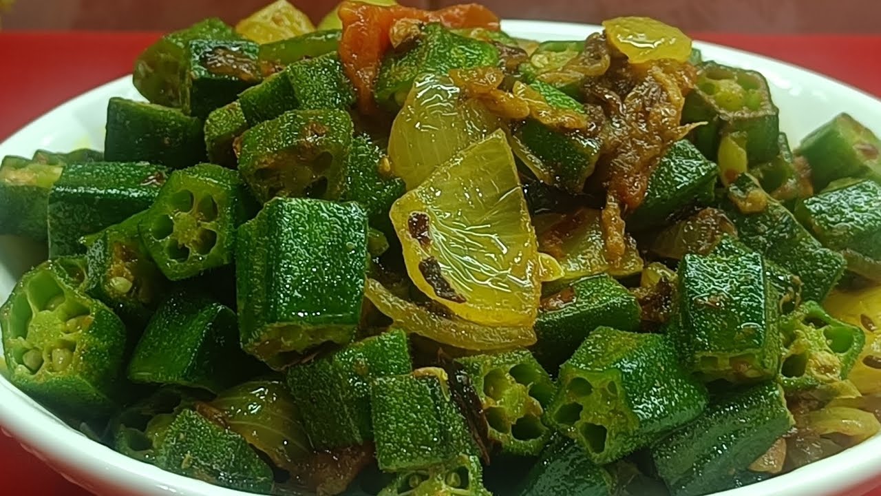 Bhindi /Okra Fry With Onions Recipe Bengali -Crispy Bhindi Fry Recipe ...