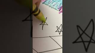 Drawing a triangle draw but with crayons!#shorts #drawing #coloring #preppy #triangle drawing !