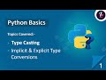 Type Casting in Python | Type Conversion in Python | Python Tutorial in Hindi