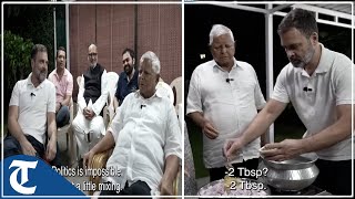 RJD Supremo Lalu Yadav provides cooking tips to Rahul Gandhi on making Champaran mutton