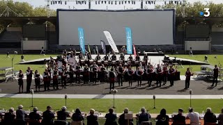 Festival Interceltique de Lorient 2023. Prestation du Bagad Bro Kemperle (Quimperlé)