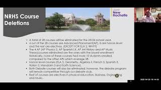 NRHS School Course Updates