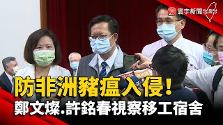 防非洲豬瘟入侵！鄭文燦.許銘春視察移工宿舍@globalnewstw