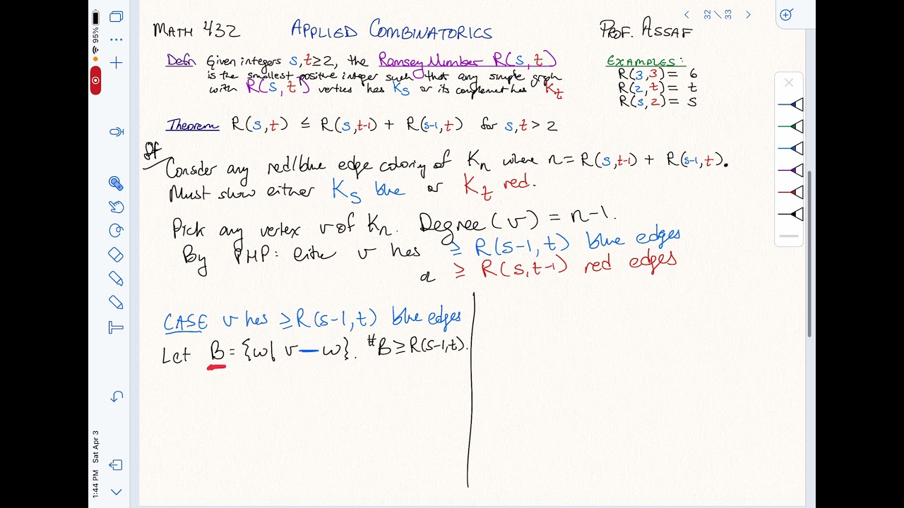 Math 432: Ramsey Theory - Ramsey Numbers (3 Of 3) - YouTube