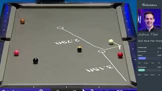 One more shot analysis of Joshua Filler in 2022 World Pool Championship at April 6th 2022