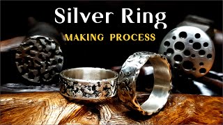 How to Make a Texture Hammer SILVER RING