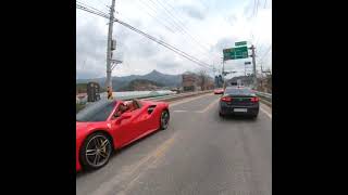 대한민국에 페라리 9대가 돌아다니는 팀이있다!? SouthKorea Ferrari Car's Driving Supercar F430 458 488 #shorts #ferrari