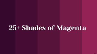 25+ Shades of Magenta Color with Name