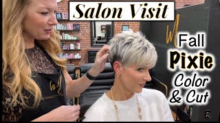 Salon Visit | Fall Pixie Color \u0026 Detailed Cut Instructions