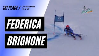 Federica Brignone Nor Am GS Copper 11/19/21