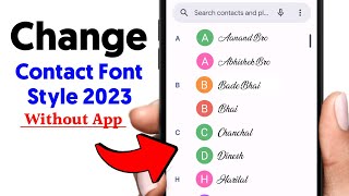 How to change contact name font style || change Contact font style | Contact/contact tricks