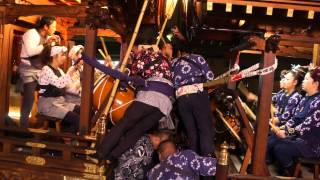 富士宮祭り　競り合い②　常盤VS木の花　頭グイグイ　20131104