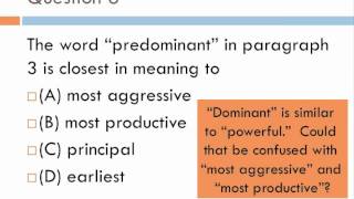 TOEFL Reading Skills IV: Vocabulary and Reference Questions